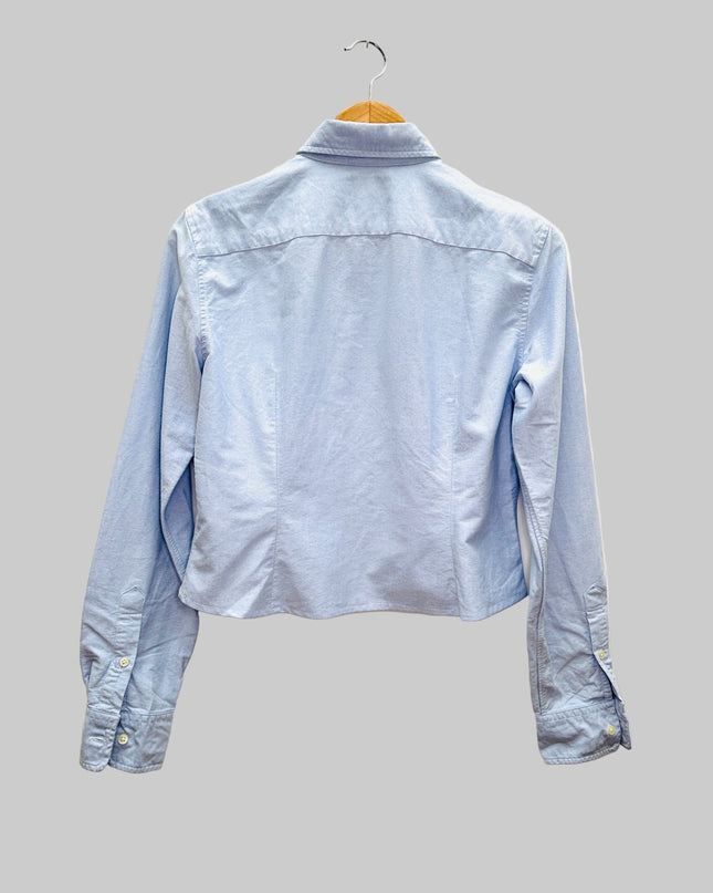 Vintage-uudelleentyöstetty paita - Yksivärinen crop-paita I