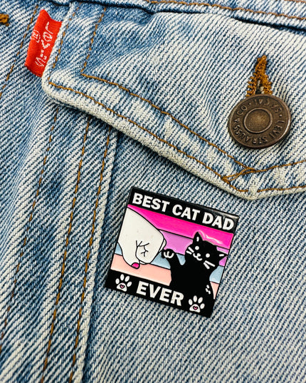 Best Cat Dad Ever Brooch | Family Pajama Accessory