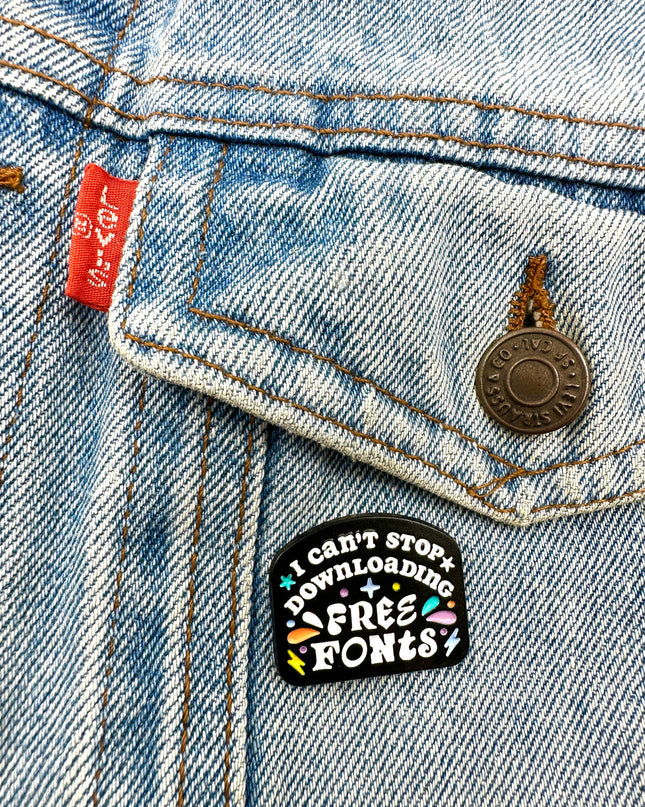 Free Fonts Pin - Creative Accessory for Design Lovers