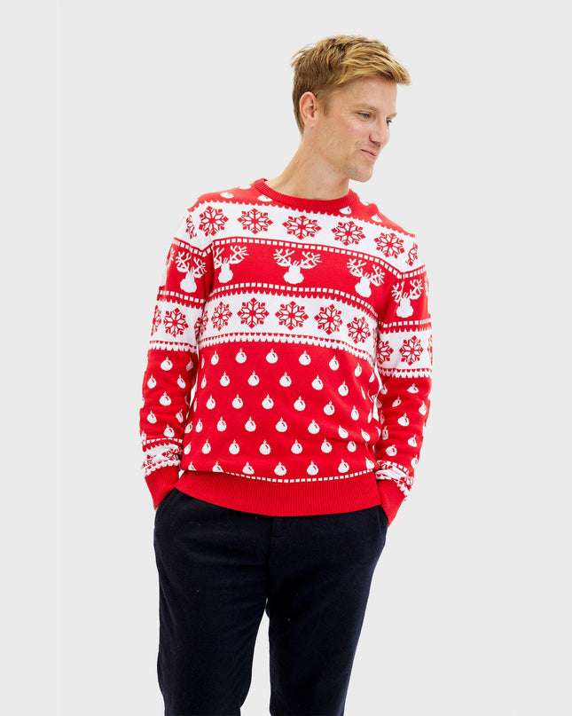 Classic Red Christmas Sweater - Men's