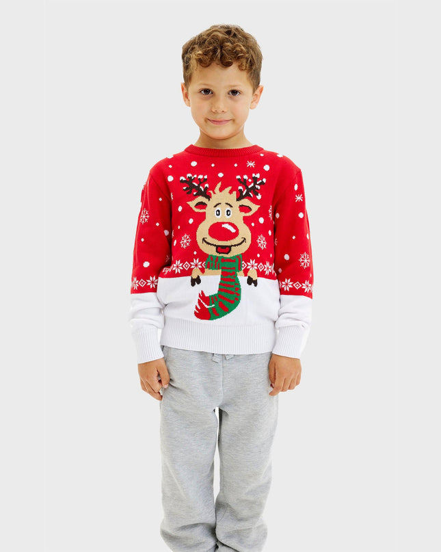 Rudolph's Red Christmas Sweater for Kids