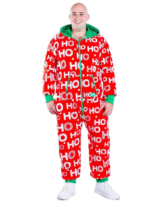 Men's Ho Ho Ho Big and Tall Jumpsuit
