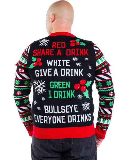Men's Drinking Game Big and Tall Ugly Christmas Sweater