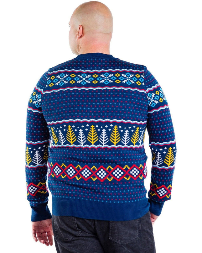Men's Polar Bear Party Big and Tall Ugly Christmas Sweater