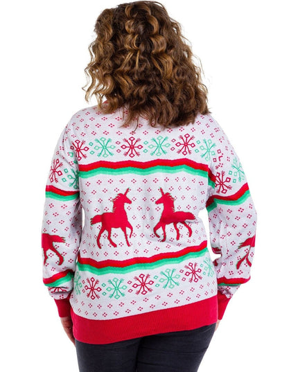 Women's Christmicorn Cardigan Sweater