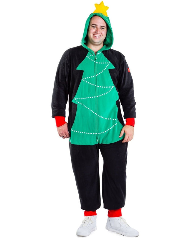Men's Christmas Tree Toss Game Big and Tall Jumpsuit
