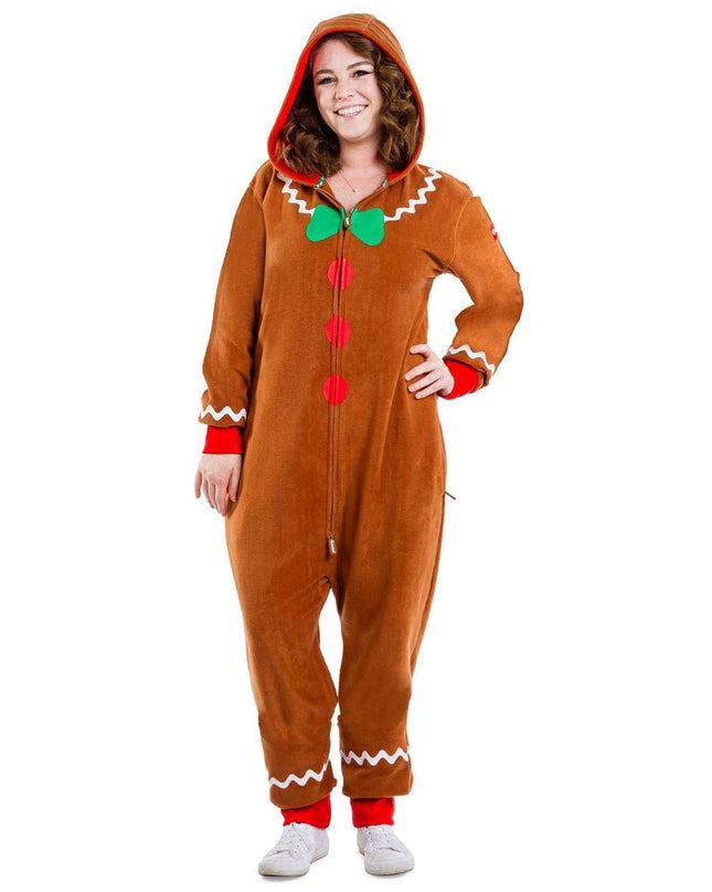Women's Gingerbread Man Plus Size Jumpsuit