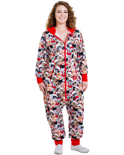 Women's Meowy Catmus Plus Size Jumpsuit