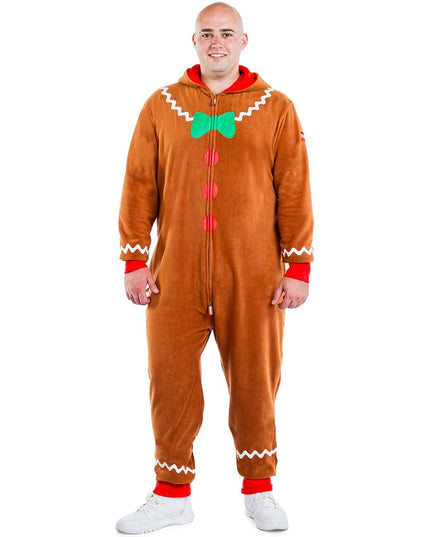 Men's Gingerbread Man Big and Tall Jumpsuit
