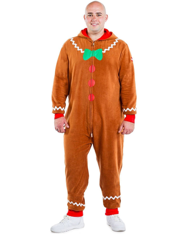 Men's Gingerbread Man Big and Tall Jumpsuit