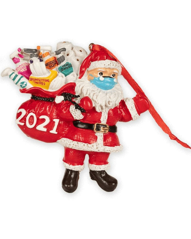 2021 Masked Santa 3D Ornament