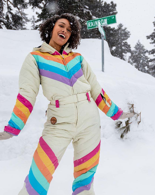 Women's Retro Rainbow Ski Suit