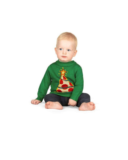Baby Boy's Pizza Tree Ugly Christmas Sweater