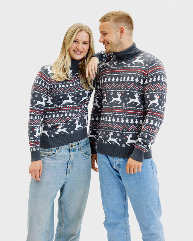 Stylish Highneck Christmas Sweater for Men