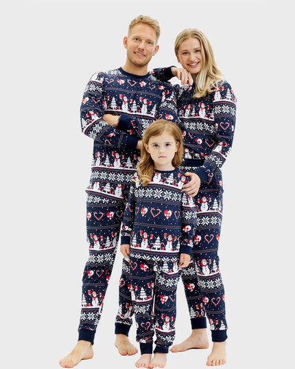Navy Christmas Heart Pajamas for Women