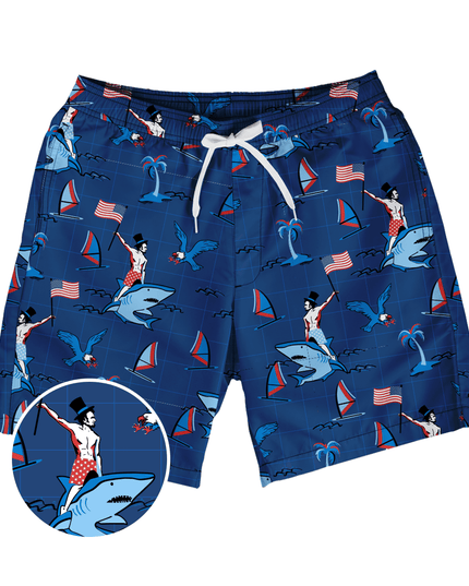 Fin Riding Founder Stretch Swim Trunks - 7.5" Inseam
