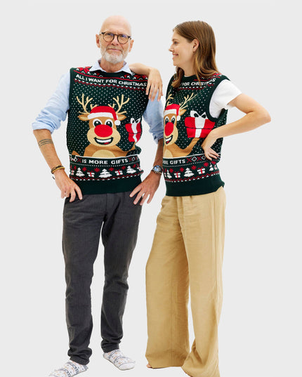 Rudolph's Two-Sided Christmas Vest for Women