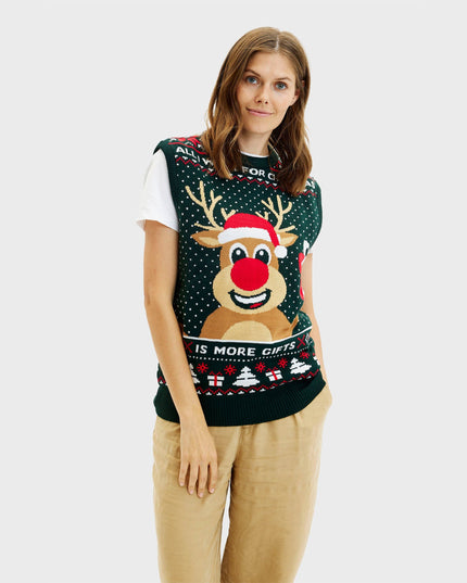 Rudolph's Two-Sided Christmas Vest for Women