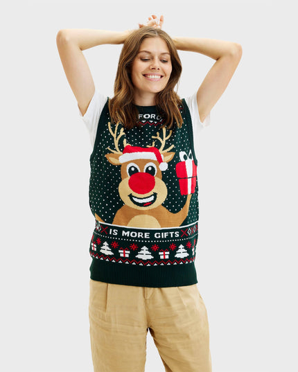 Rudolph's Two-Sided Christmas Vest for Women
