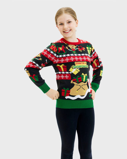 Santa's Workshop Sweater for Kids