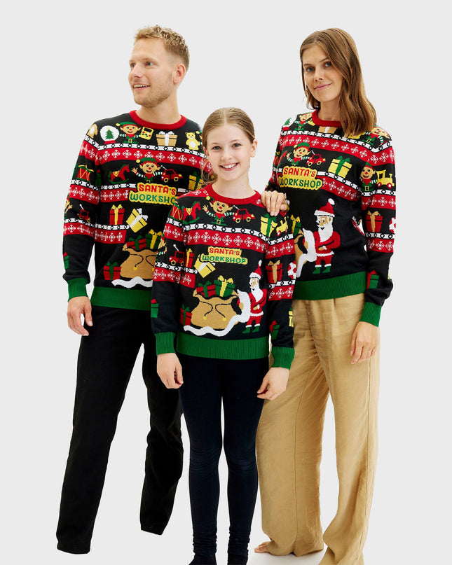 Santa's Workshop Christmas Sweater for Kids
