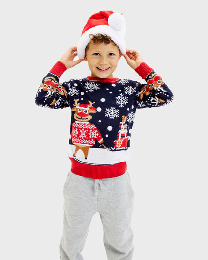 Kids' Christmas Sweater - Bringing Christmas Gifts