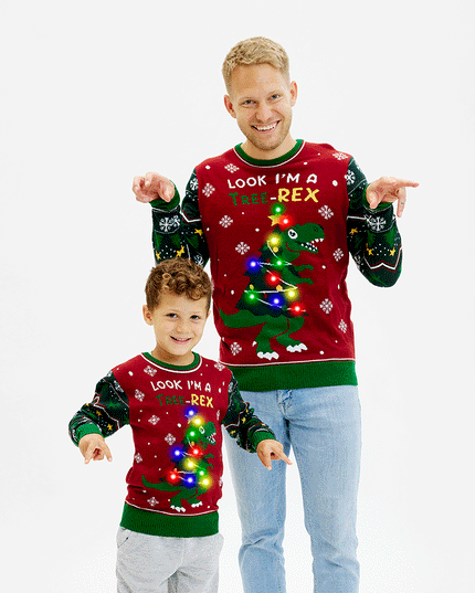 Tree-REX Christmas Sweater for Men