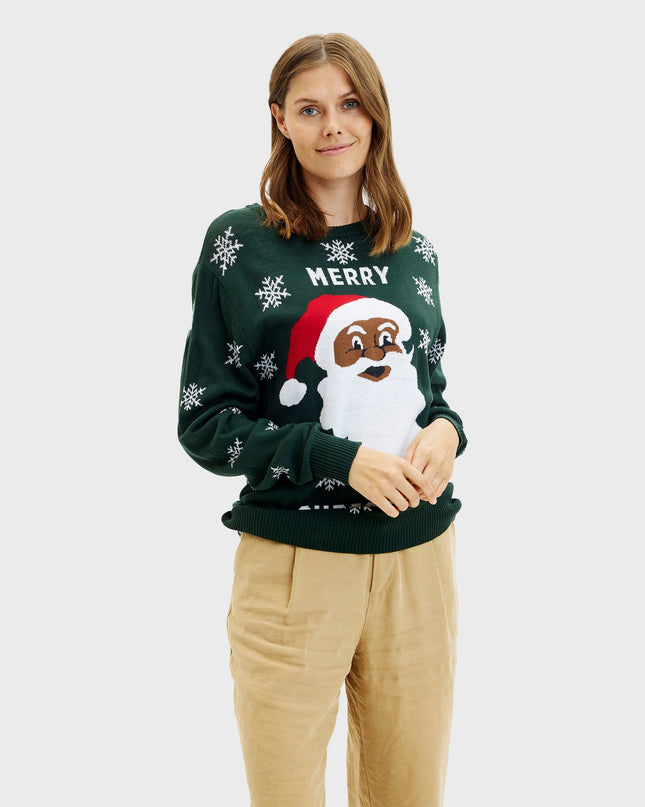 Merry Christmas Santa Sweater for Women