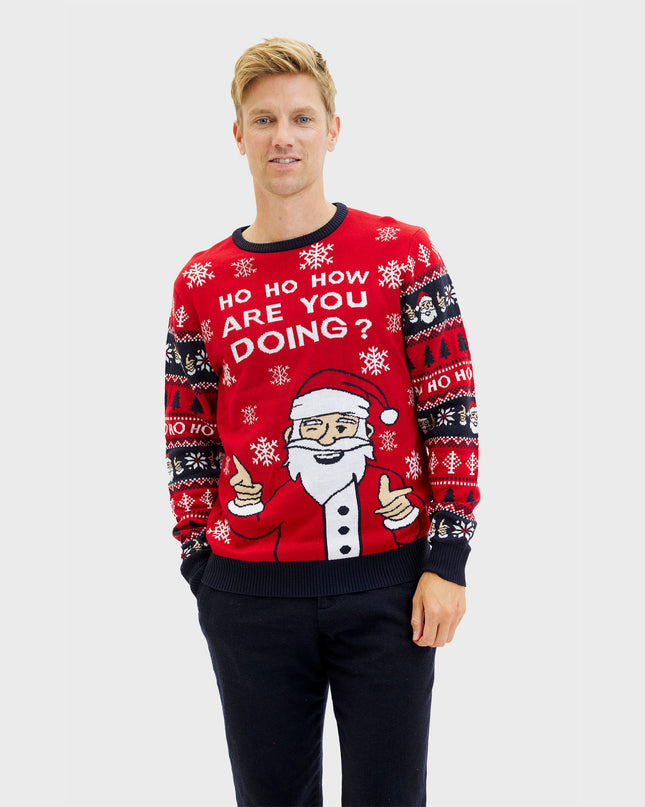 Ho Ho How You Doin' Christmas Sweater - Men