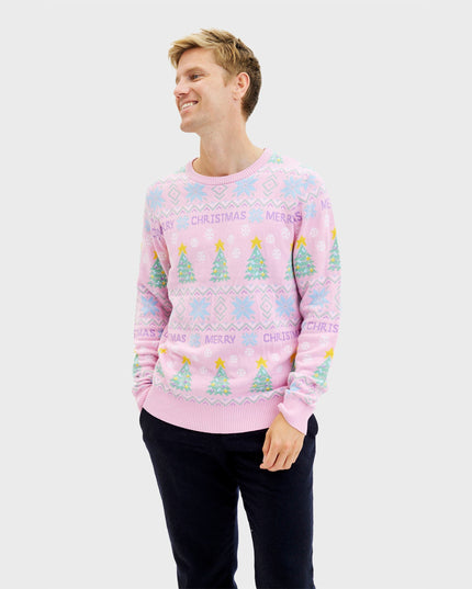 Pink Christmas Sweater for Men