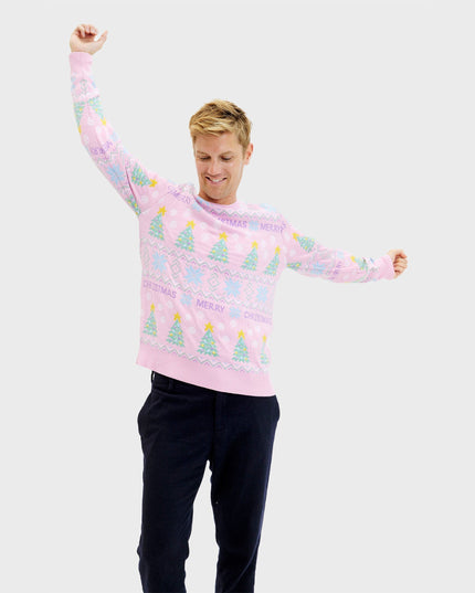 Pink Christmas Sweater for Men
