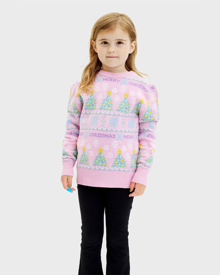 Pink Christmas Sweater for Kids