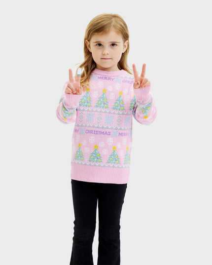 Pink Christmas Sweater for Kids