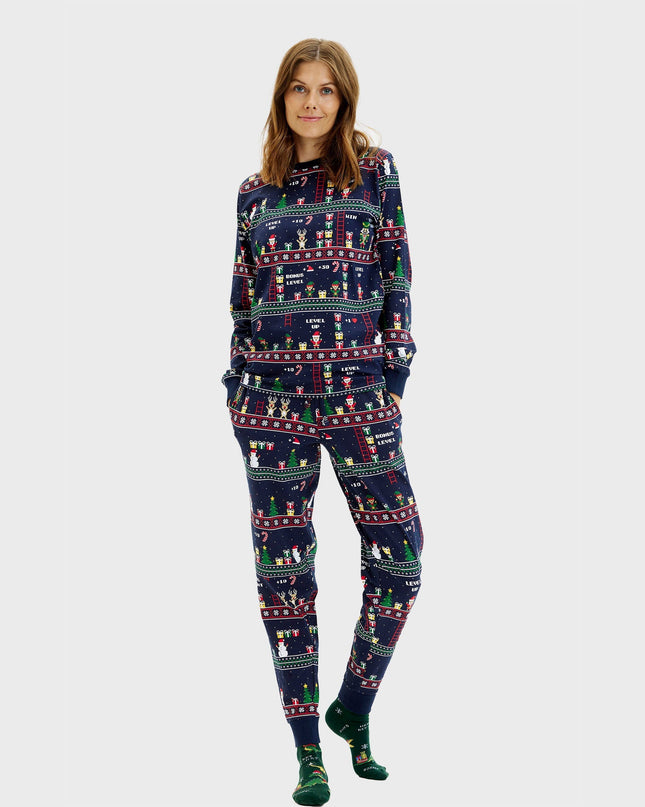 Vintage Gamer Christmas Pajamas for Women