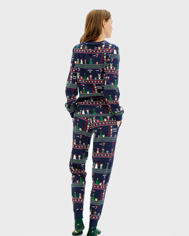 Vintage Gamer Christmas Pajamas for Women