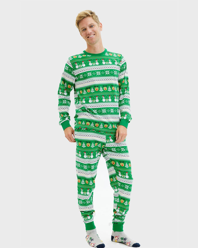 Ultimate Green Christmas Pajamas for Men