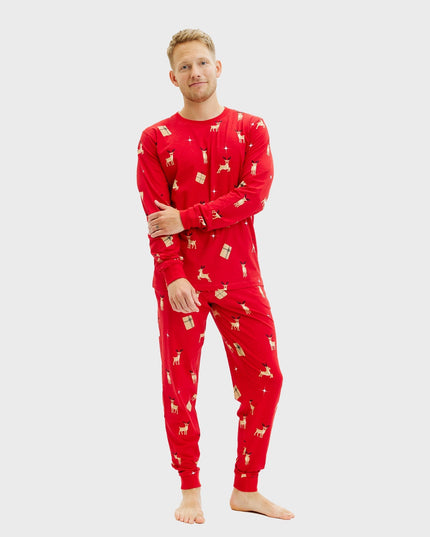 Elegant Red Christmas Pajamas for Men