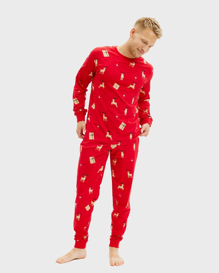 Elegant Red Christmas Pajamas for Men