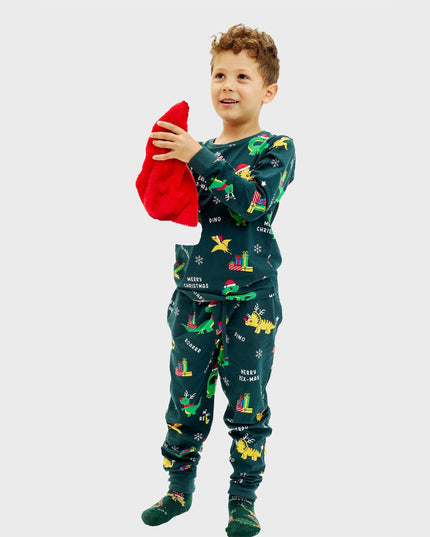 Dino Christmas Pajamas for Kids - Family Holiday Fun