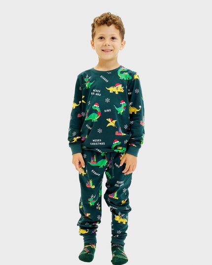 Dino Christmas Pajamas for Kids - Family Holiday Fun