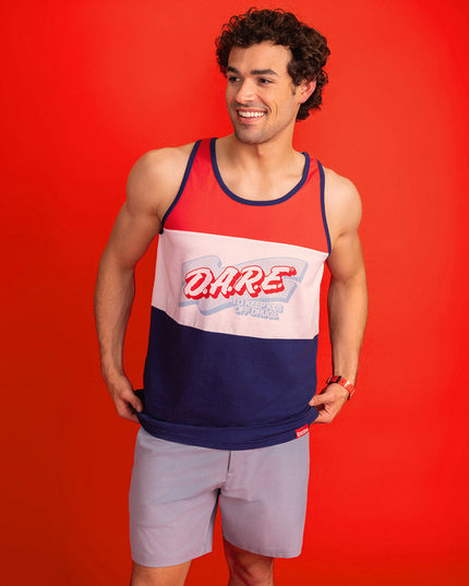 Men's Declaration of DARE Tank Top (Blue)