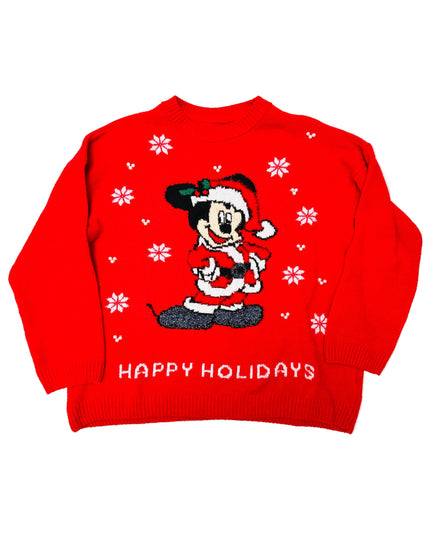 Vintage Christmas Sweater - Mickey Santa