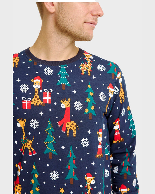 Giraffe Christmas Pajamas for Men