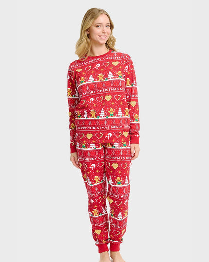 Red Christmas Cookie Pajamas for Women