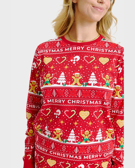 Red Christmas Cookie Pajamas for Women