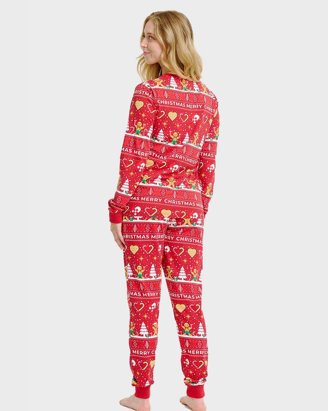 Red Christmas Cookie Pajamas for Women