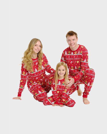 Red Christmas Cookie Pajamas for Men