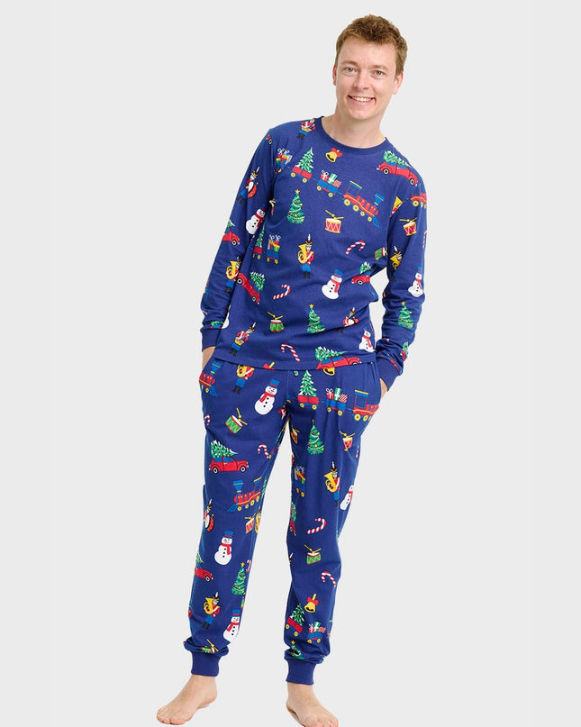 Christmas Toys Pajamas for Men - Family Style