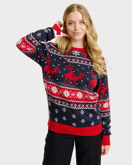 Cheeky Reindeer Christmas Sweater - Women's