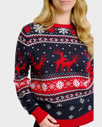 Cheeky Reindeer Christmas Sweater - Women's